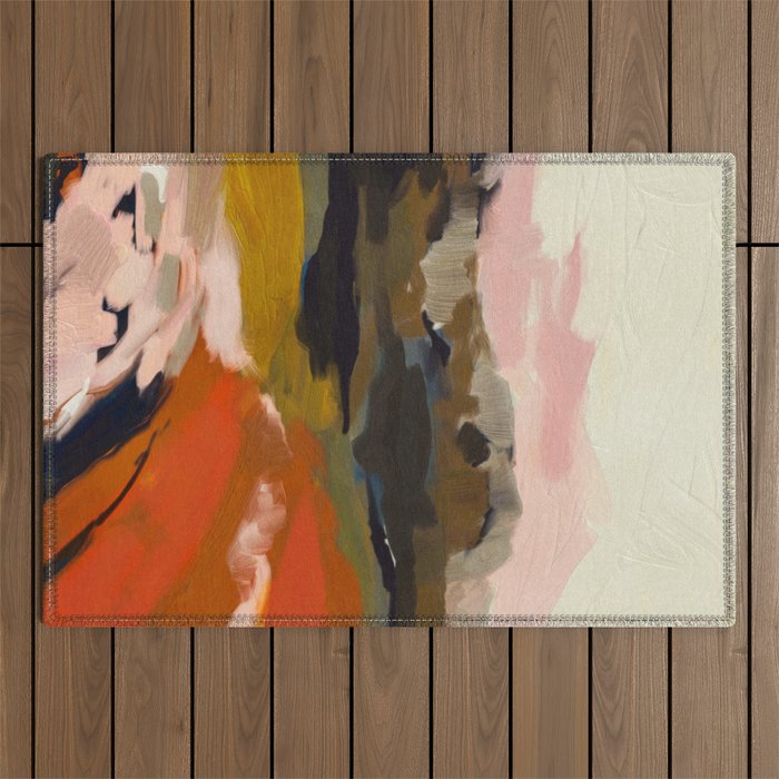 fall abstract landscape Outdoor Rug Gallery Image 1