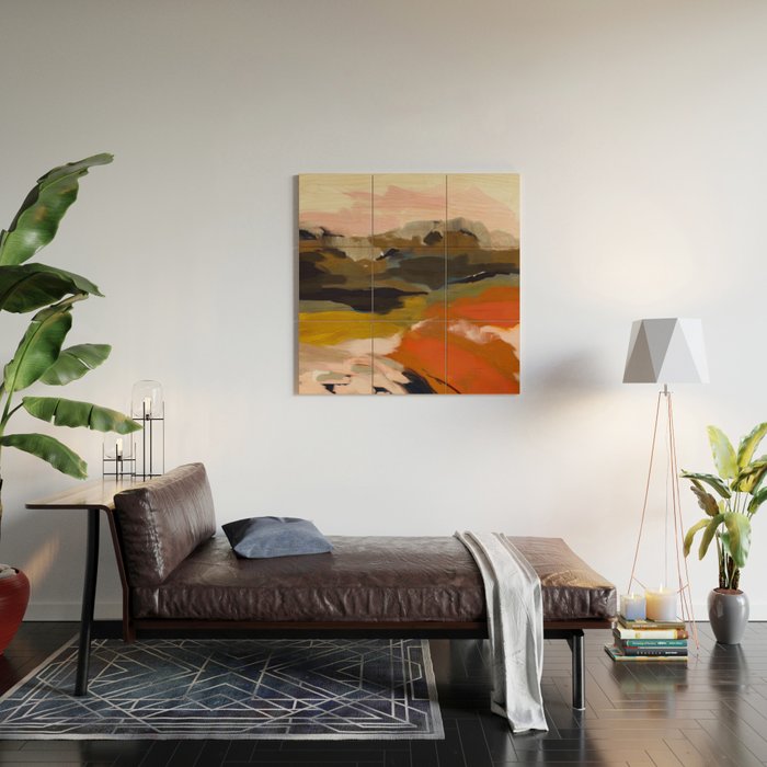 fall abstract landscape Wood Wall Art Gallery Image 2