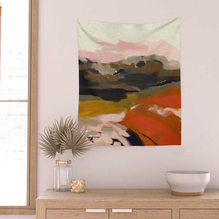fall abstract landscape Wall Tapestry Gallery Image 2