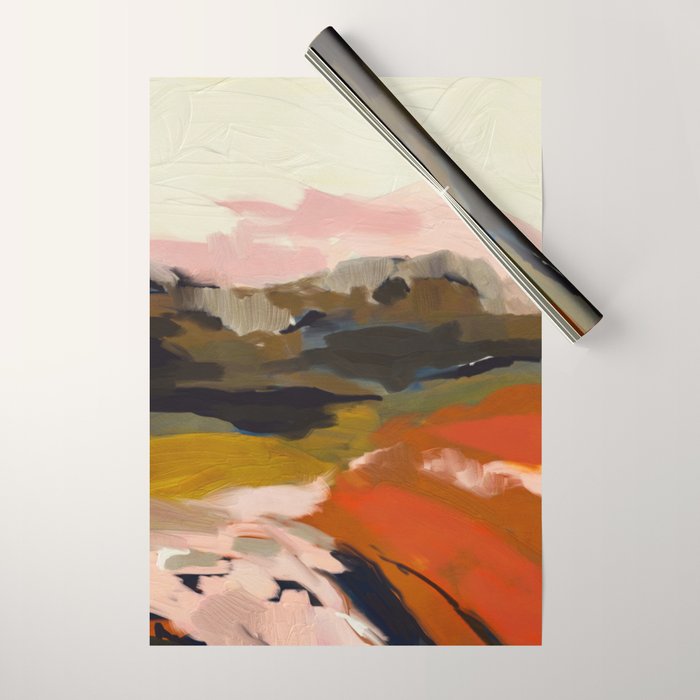 fall abstract landscape Wrapping Paper Gallery Image 1