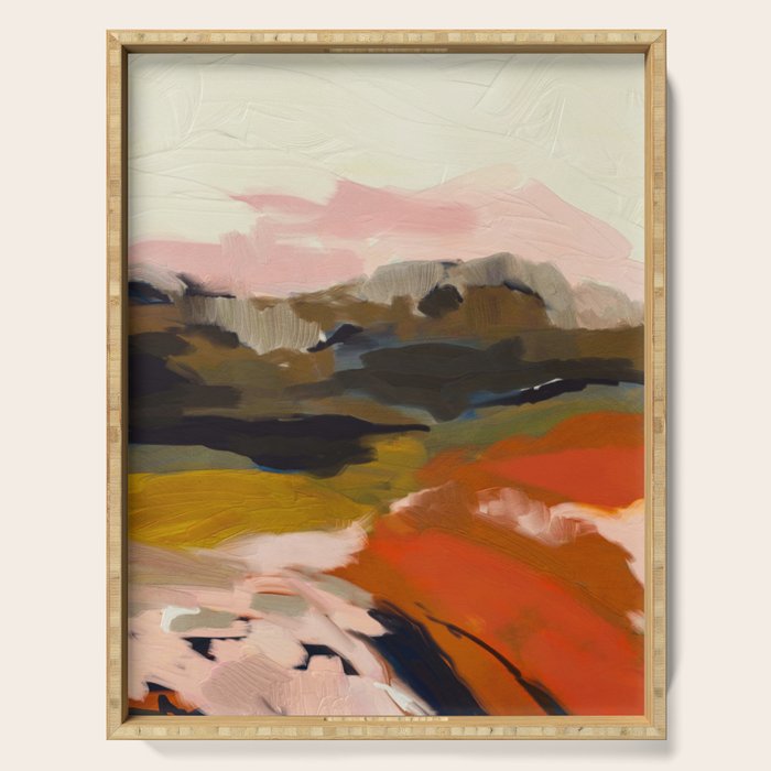 fall abstract landscape Serving Tray Gallery Image 1