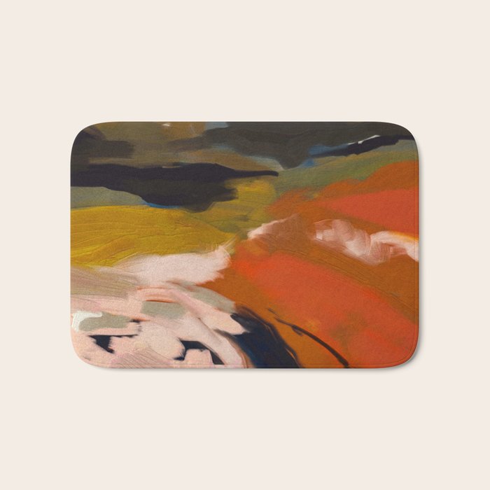 fall abstract landscape Bath Mat Gallery Image 1