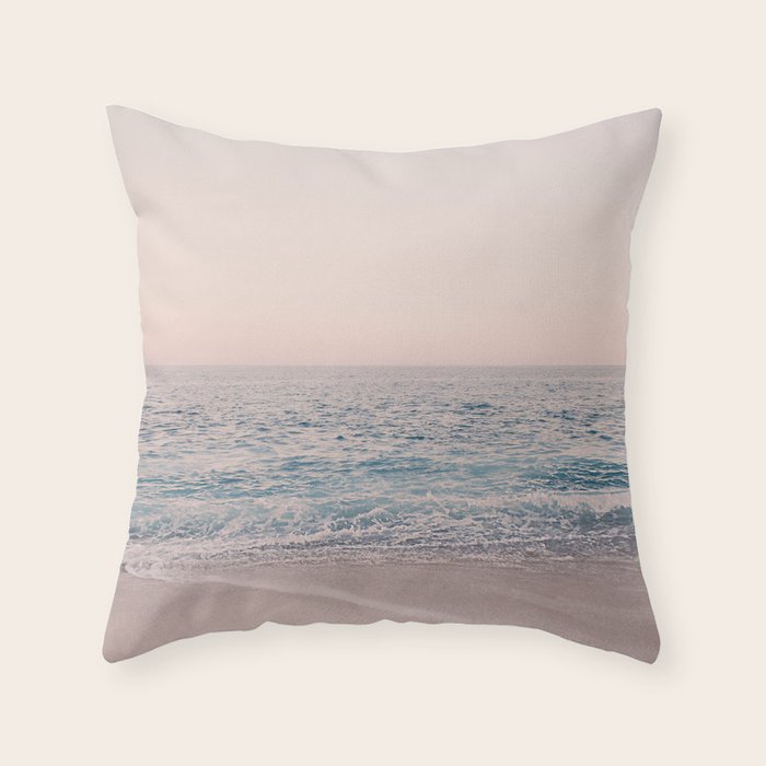 ROSEGOLD BEACH MORNING LANDSCAPE Throw Pillow Gallery Image 6