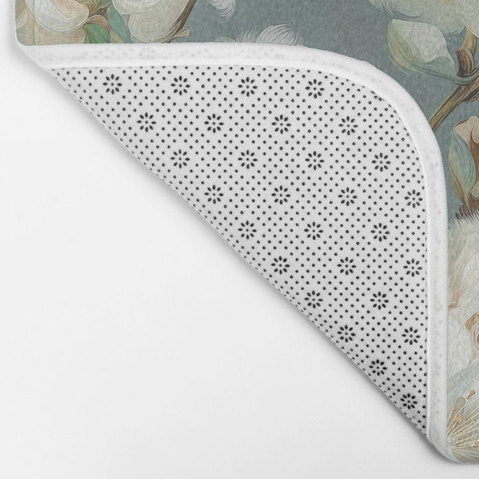 Cherry Blossom Painting Japanese Wall Art Floral Print Wabi Sabi Art Sage Green Poster japandi Art Bath Mat Gallery Image 2