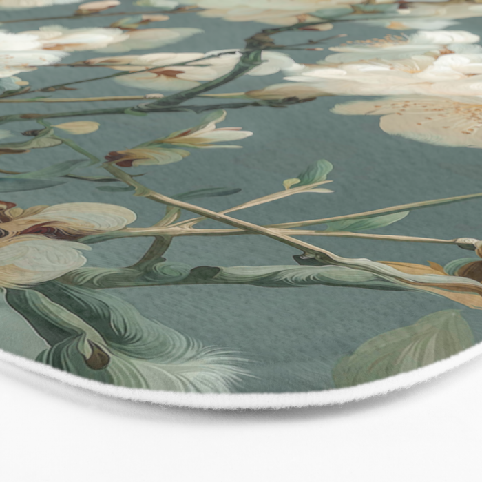 Cherry Blossom Painting Japanese Wall Art Floral Print Wabi Sabi Art Sage Green Poster japandi Art Bath Mat Gallery Image 3