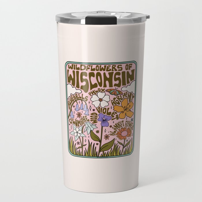 Wisconsin Wildflowers Travel Mug Gallery Image 1