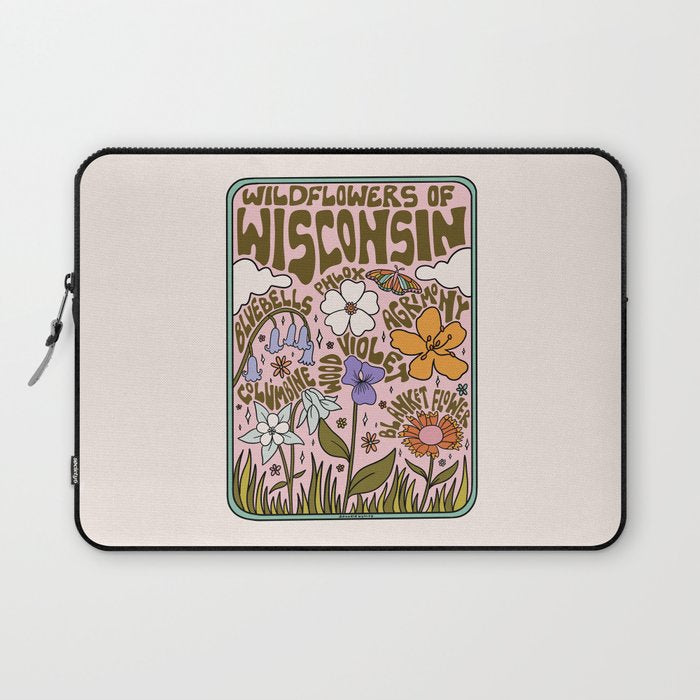 Wisconsin Wildflowers Laptop Sleeve Gallery Image 1