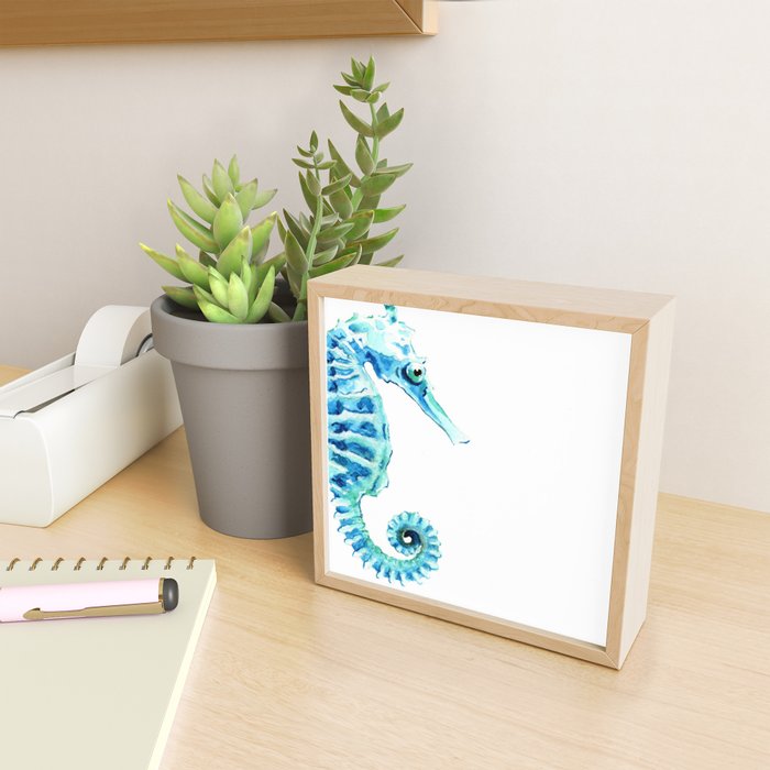 Coastal. Sea horse. Mini Art Print Gallery Image 2