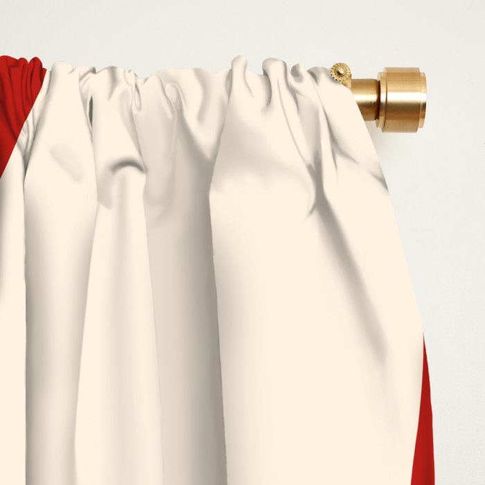 Copacetic Retro Abstract Pattern Red and Cream Window Curtain Gallery Image 2