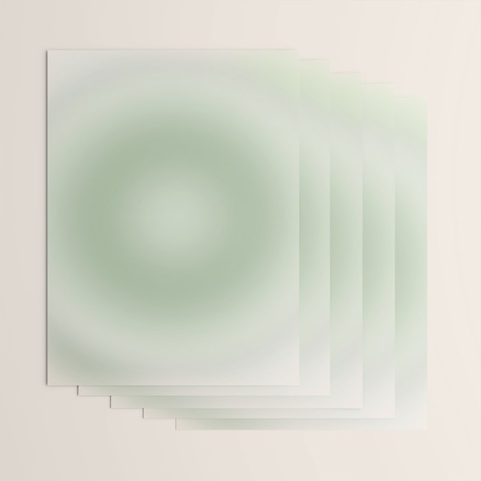 Aura Gradient In Sage Green Wrapping Paper Gallery Image 3
