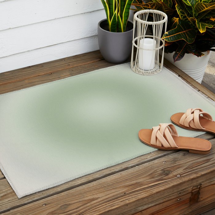 Aura Gradient In Sage Green Outdoor Rug Gallery Image 2