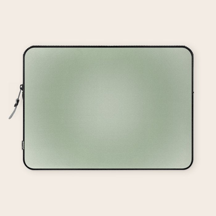 Aura Gradient In Sage Green Laptop Sleeve Gallery Image 1