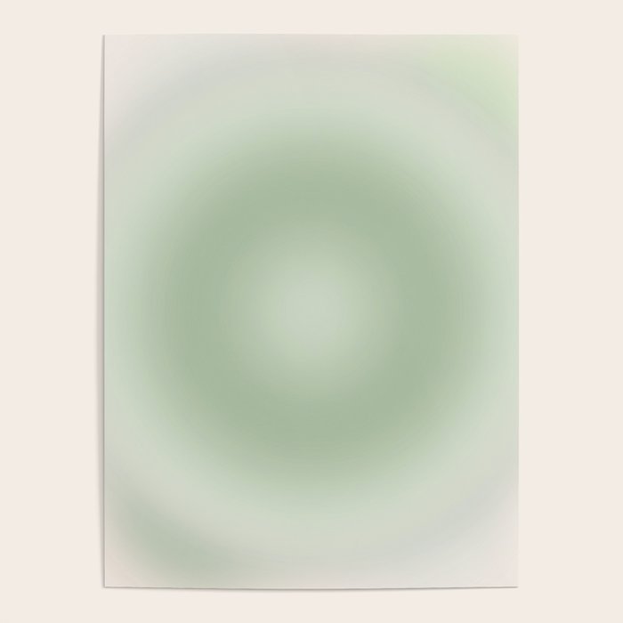 Aura Gradient In Sage Green Poster Gallery Image 1