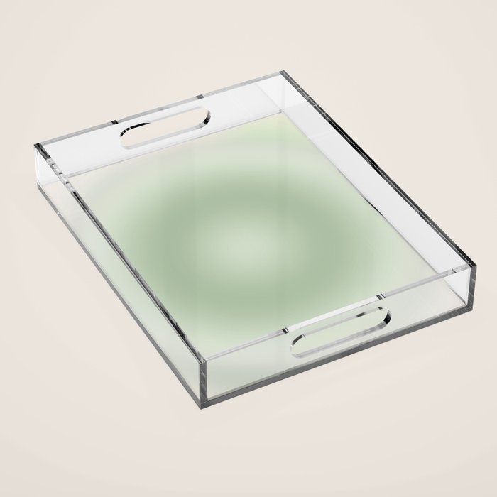 Aura Gradient In Sage Green Acrylic Tray Gallery Image 1