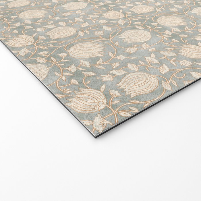 Block Print Lotus Floral - Sage Welcome Mat Gallery Image 2