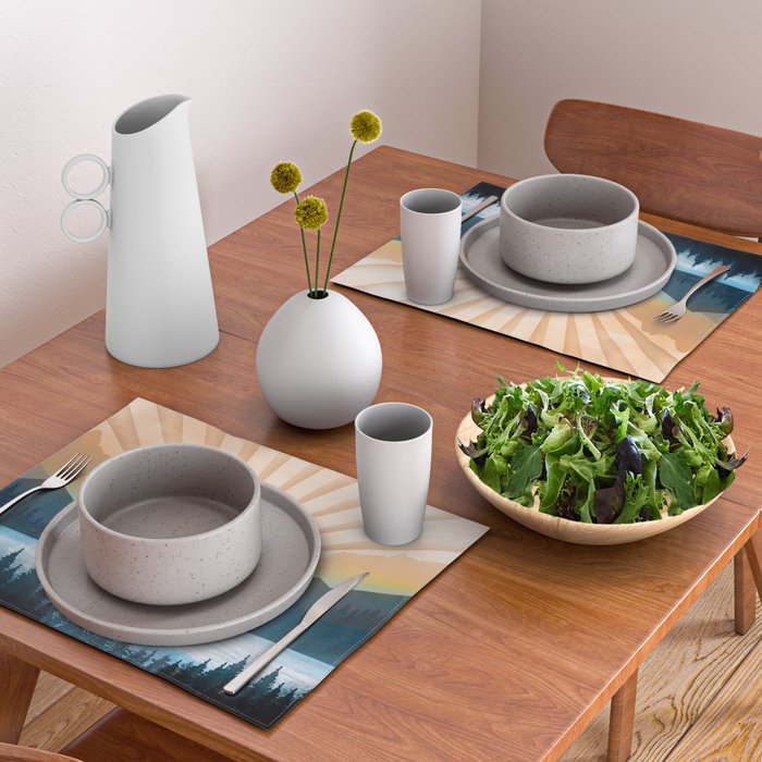 Mountain Lake Sunrise Placemat Gallery Image 2