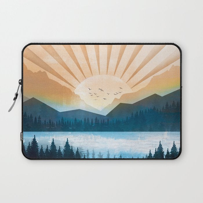 Mountain Lake Sunrise Laptop Sleeve Gallery Image 1