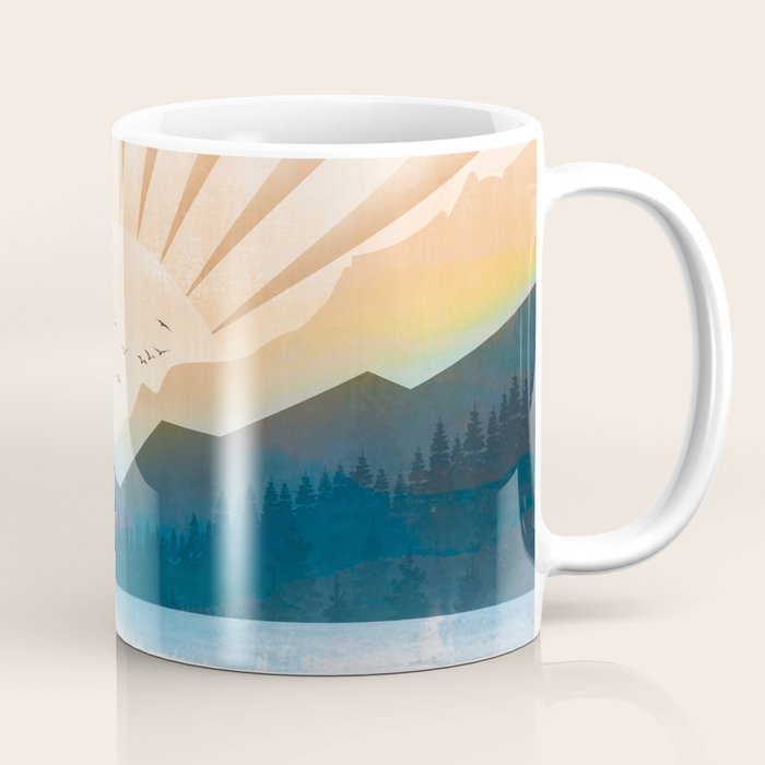 Mountain Lake Sunrise Coffee Mug Gallery Image 1