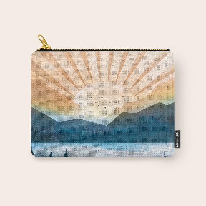 Mountain Lake Sunrise Carry All Pouch Gallery Image 1