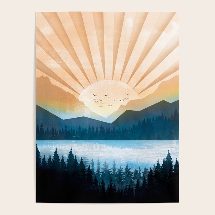 Mountain Lake Sunrise Poster Gallery Image 4