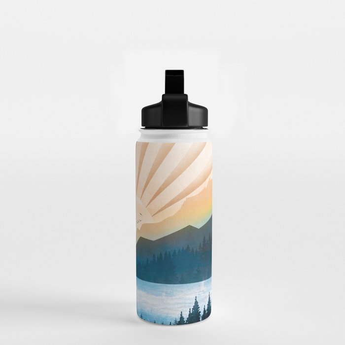 Mountain Lake Sunrise Water Bottle Gallery Image 2