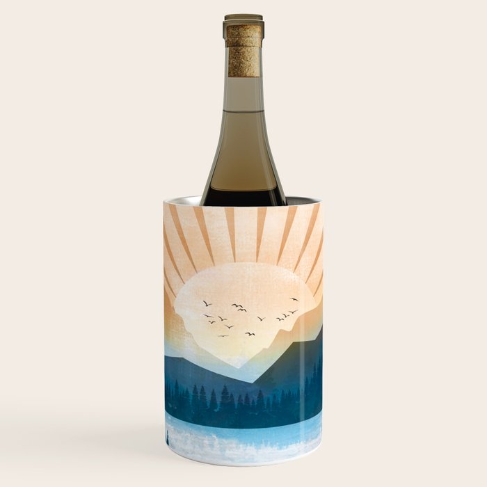 Mountain Lake Sunrise Wine Chiller Gallery Image 1