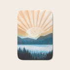 Mountain Lake Sunrise Bath Mat Gallery Image 1