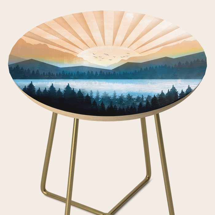 Mountain Lake Sunrise Side Table Gallery Image 2