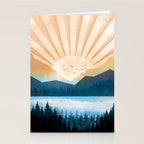 Mountain Lake Sunrise Stationery Card Gallery Image 2