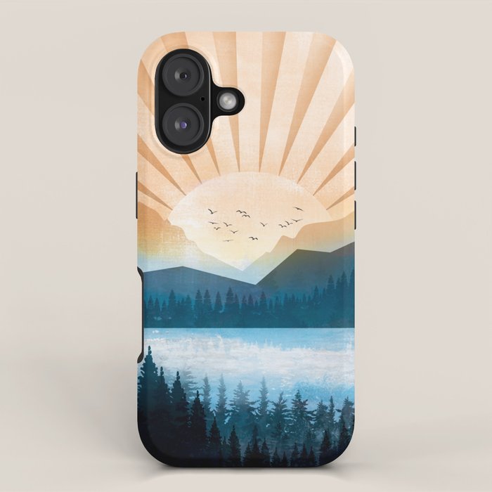 Mountain Lake Sunrise iPhone Case Gallery Image 1