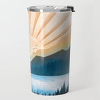 Mountain Lake Sunrise Travel Mug Gallery Image 2