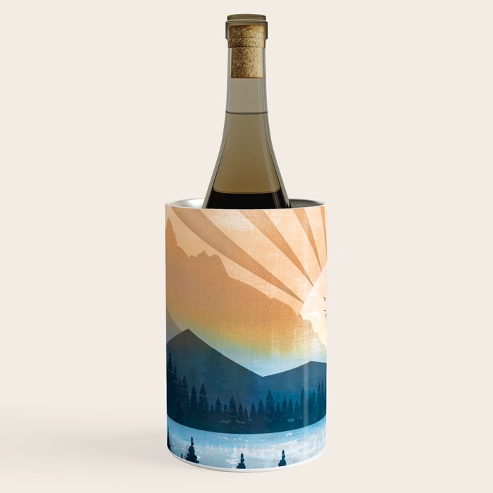 Mountain Lake Sunrise Wine Chiller Gallery Image 2