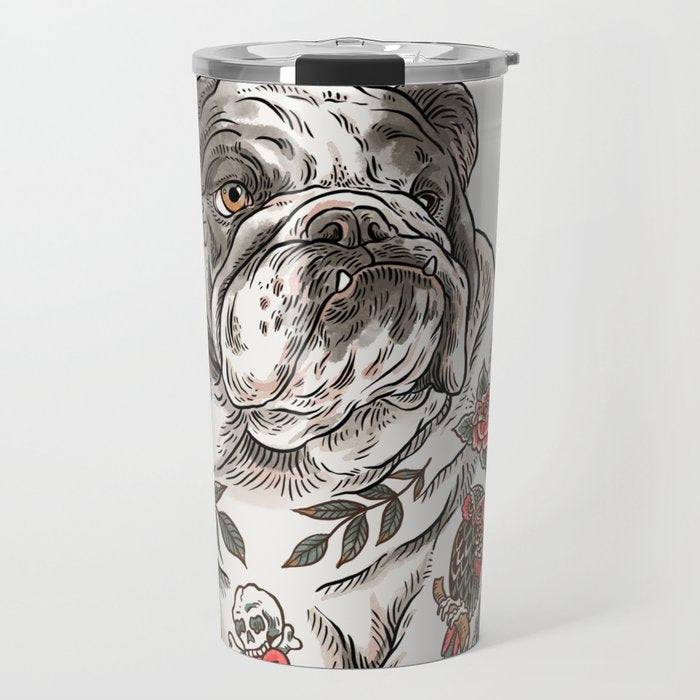 Chubbs the Bulldog Travel Mug Gallery Image 1