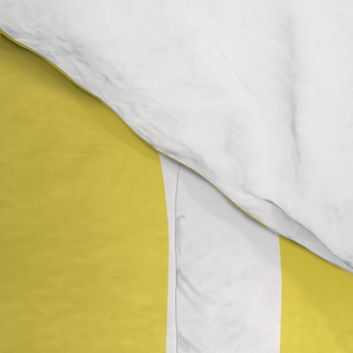 Retro Modern Liquid Swirl Abstract Pattern Square in Lemon Yellow and White Comforter Gallery Image 4