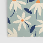 Drifting Daisies #2 - blue orange Poster Gallery Image 3