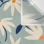 Drifting Daisies #2 - blue orange Wall Tapestry Gallery Image 3