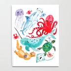 Ocean Creatures - Sea Animals Characters - Watercolor Notebook Gallery Image 4