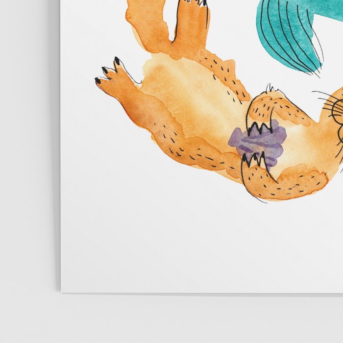 Ocean Creatures - Sea Animals Characters - Watercolor Poster Gallery Image 3