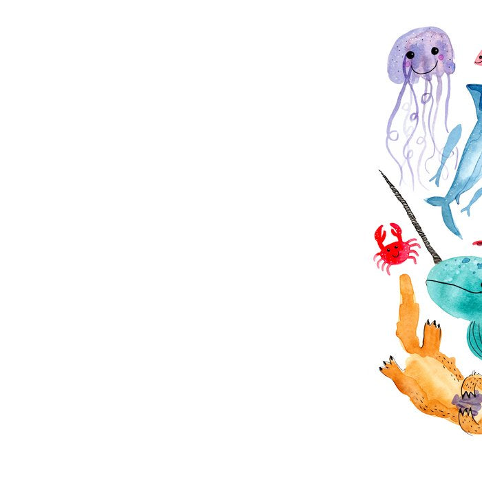 Ocean Creatures - Sea Animals Characters - Watercolor Coffee Mug Gallery Image 2