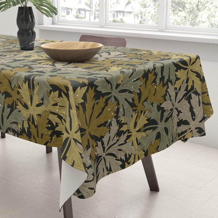 Floral Meadow In Spring Green II Tablecloth Gallery Image 3