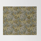 Floral Meadow In Spring Green II Throw Blanket Gallery Image 2
