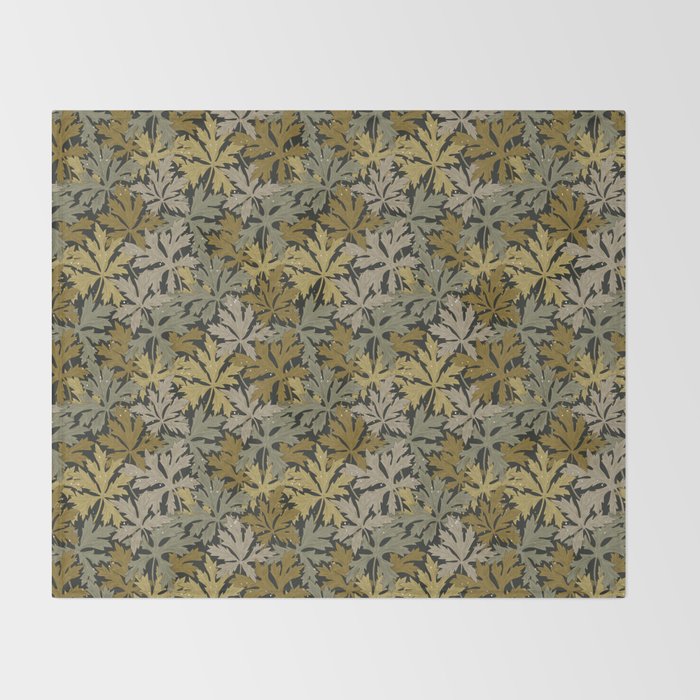 Floral Meadow In Spring Green II Throw Blanket Gallery Image 2