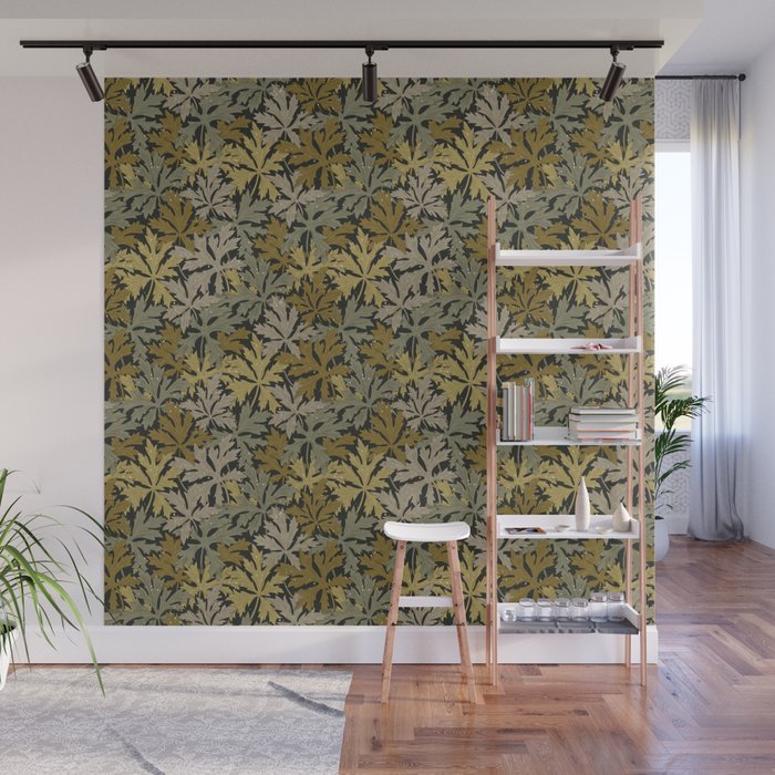 Floral Meadow In Spring Green II Wall Mural Gallery Image 1