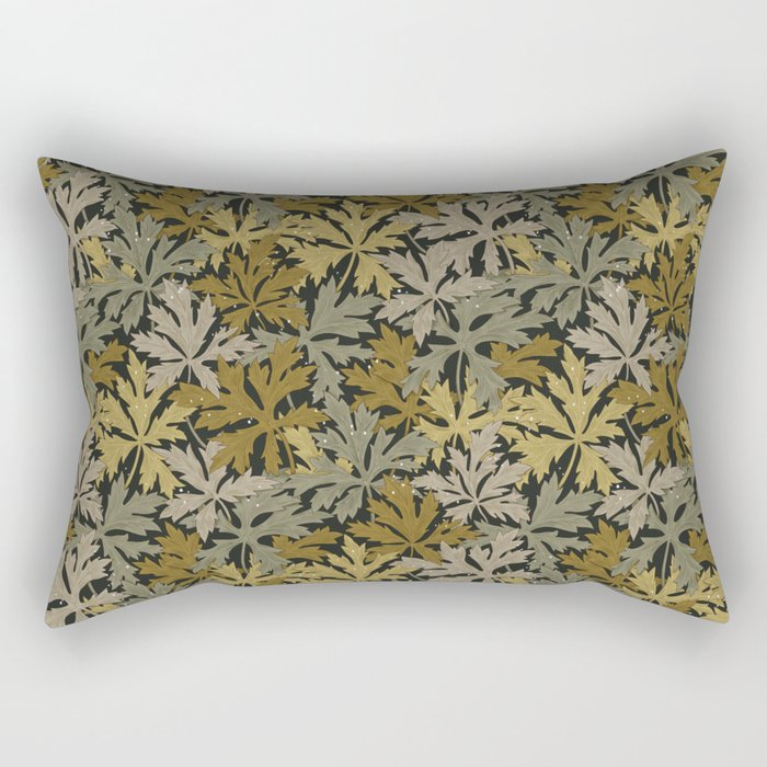 Floral Meadow In Spring Green II Rectangular Pillow Gallery Image 2