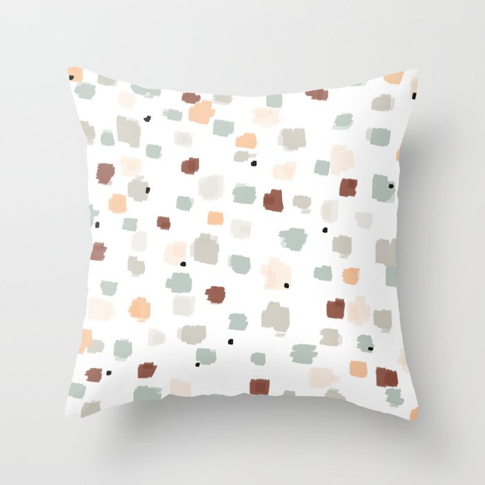 Bloom Field - Peach Throw Pillow Gallery Image 6