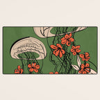 Floral Jellyfishes 2 Desk Mat Gallery Image 3
