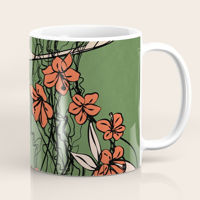 Floral Jellyfishes 2 Coffee Mug Gallery Image 1