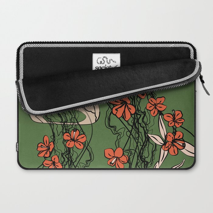 Floral Jellyfishes 2 Laptop Sleeve Gallery Image 2