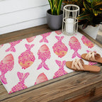 Indonesian Fish Duo - Pink Palette Outdoor Rug Gallery Image 2