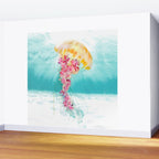 Jellyfish with Flowers Wall Mural Gallery Image 2